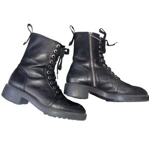 Zara Black Combat & Moto Boots
